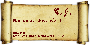 Marjanov Juvenál névjegykártya